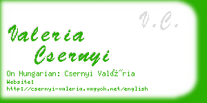 valeria csernyi business card